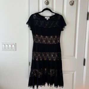 Joseph Ribkoff black lace party dress